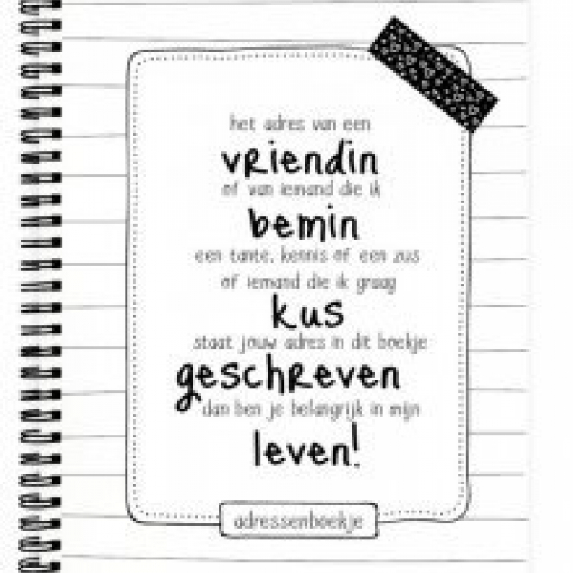 Adresboekje (by Anne). 