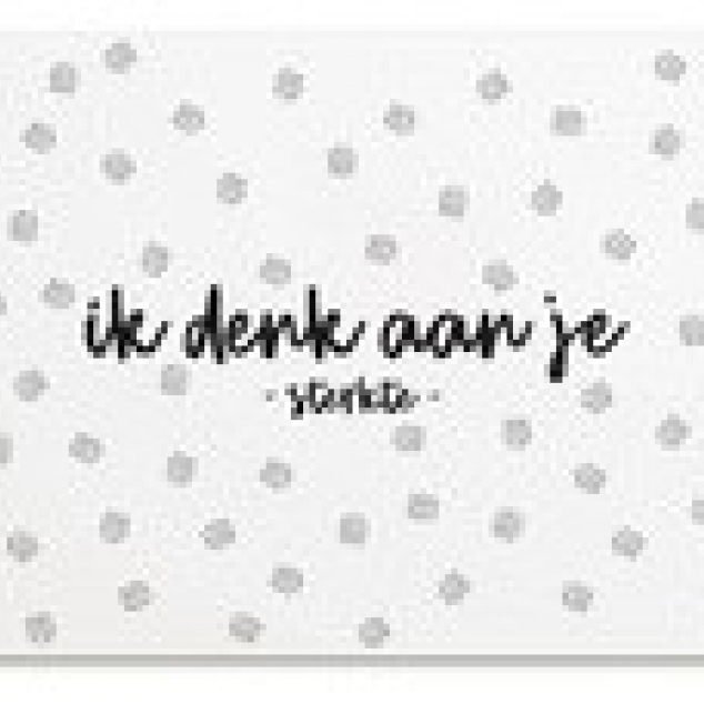 Ansichtkaart Ik denk aan je