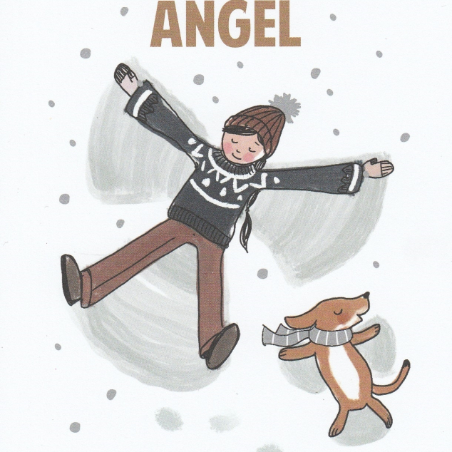 Ansichtkaart Sneeuw Engel.