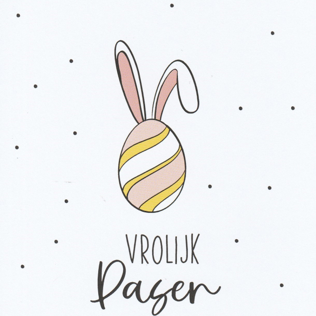 Ansichtkaart Vrolijk Pasen. 