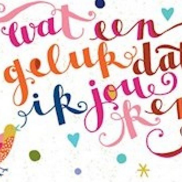 Ansichtkaart Wat een Geluk dat ik jou ken. 