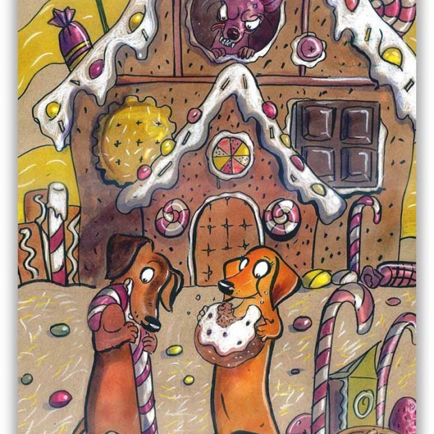 Ansichtkaart Hansteckeltje en Grietteckeltje. 