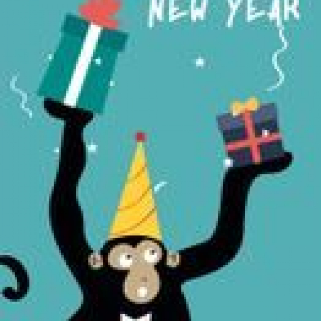 Ansichtkaart Happy New Year. 