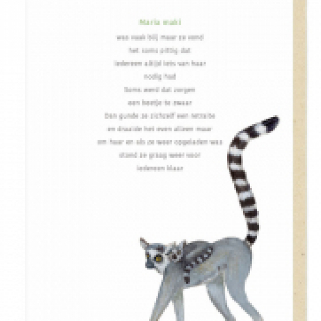 Wenskaart Maria Maki gunt zichzelf een retraite. 